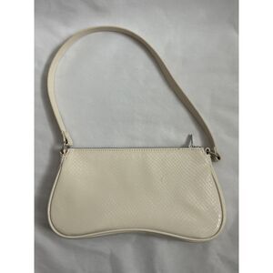 Divided Cream Croc Embossed Faux Leather Shoulder Bag Mini Small Classic Cute